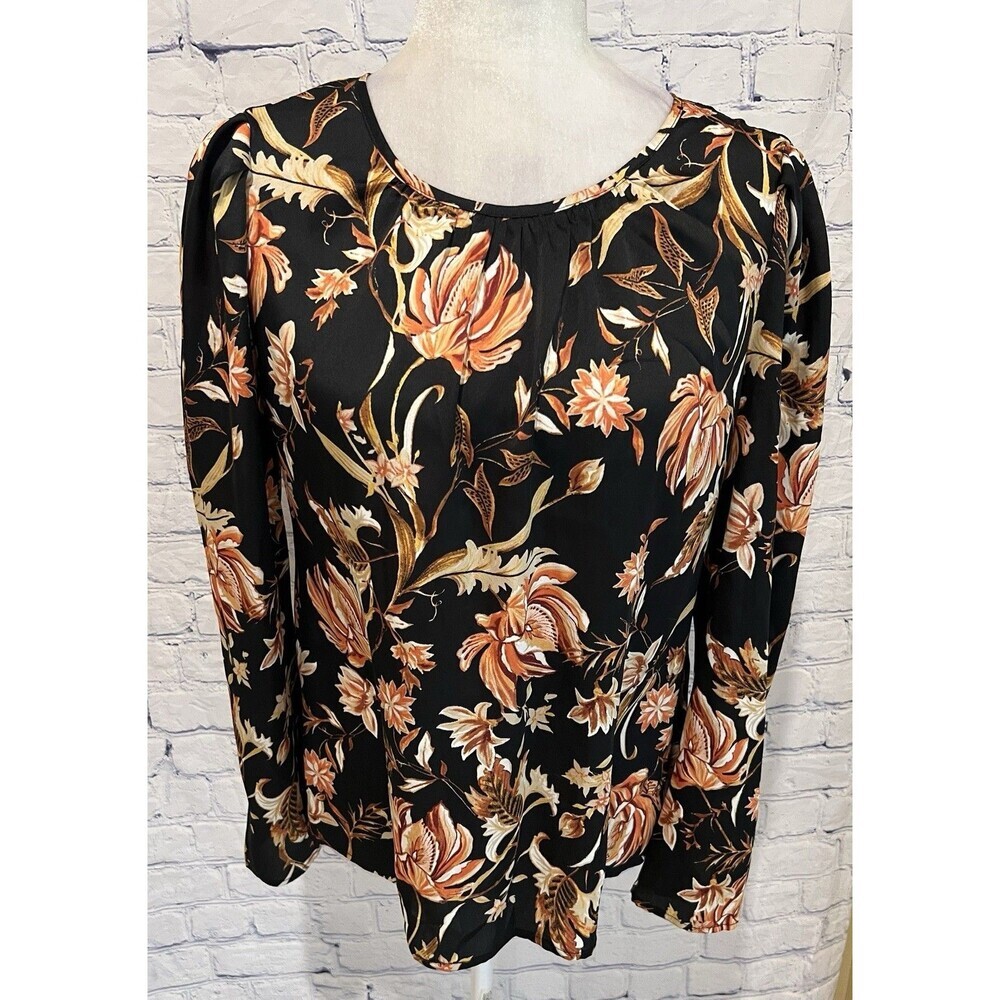 I.N.C International Concepts, Long Sleeve Polyester, Floral Top Blouse size smal